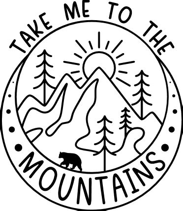 Take Me To The Mountains Camping Hiking Vibes Tshirt Design Free