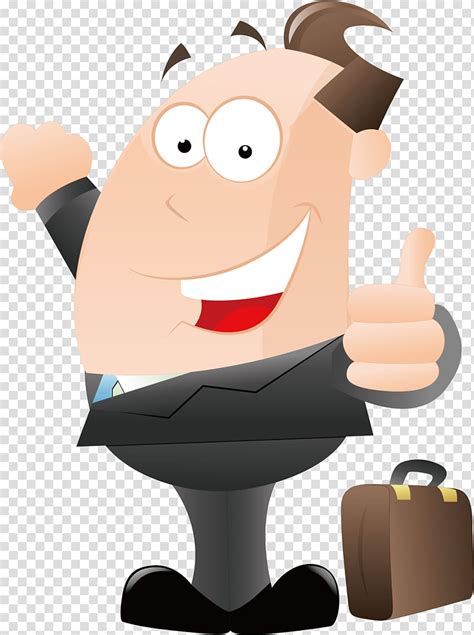 Businessperson Drawing Cartoon Proud Man Transparent Background Png