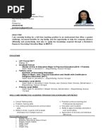 CV Deped Sample | PDF | Teachers | Classroom