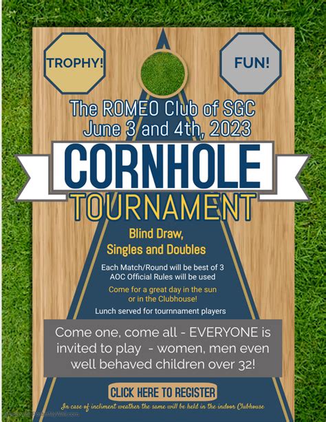 Cornhole Tournament - ROMEO Club SGC