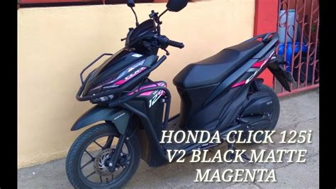 Honda Click 125i V2 Black Matte Magenta YouTube