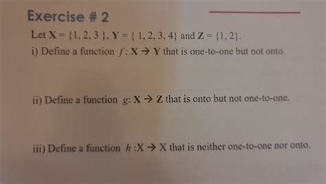 Solved Exercise 2 Let X {1 2 3} Y { 1 2 3 4 And