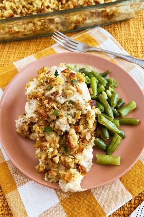 Easy Chicken Stuffing Bake (One-Dish Casserole) - Meatloaf and Melodrama