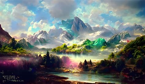 Dreamy Mountains Ai Generated Artwork Nightcafe Creator