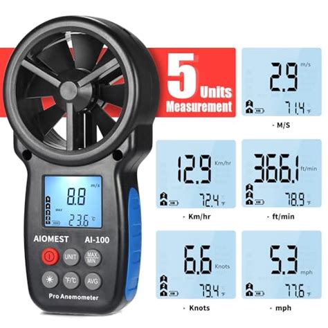 Snapklik Aiomest Digital Anemometer Handheld Wind Speed Meter Ai