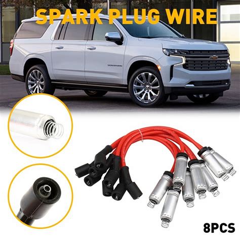 8x M8 48322 Perforamce Spark Plug Wires For CHEVY GMC LS1 VORTEC 4 8 5