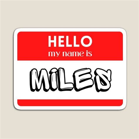 Graffiti Hello My Name Is Miles Sticker Label Name Graffiti Marvel