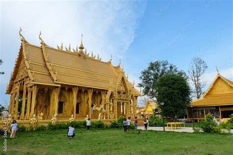 Golden Paint Temple Wat Pak Nam Jolo Bang Khla Chachoengsao Thailand