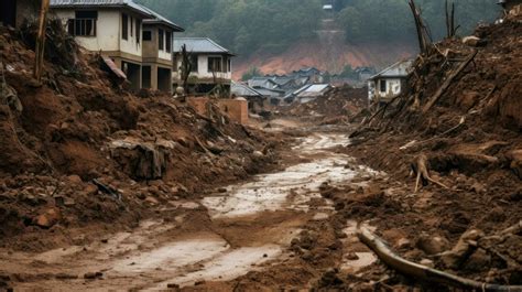 Aftermath of a landslide in a Chinese village 27252462 Stock Photo at ...