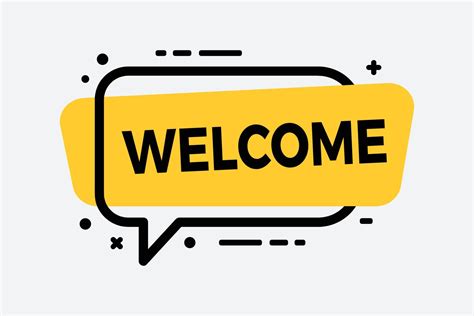 Welcome Lettering In Bubble Speech 11049213 Vector Art At Vecteezy