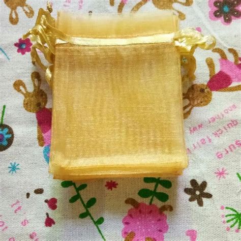 Hot Pcs Lot Gold Organza Bags X X X X X Cm Wedding