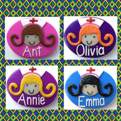 Nurses Face Name Badges Handmade Personalised And Made To Order