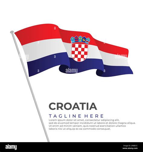 Template vector Croatia flag modern design. Vector illustration Stock ...