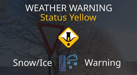 A Status Yellow Snow Ice Warning Has Been Issued Nationwide Valid