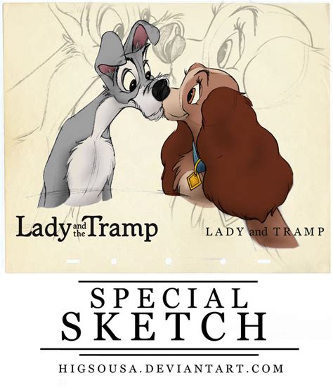 Special Sketch Lady And Tramp By Higsousa On Deviantart