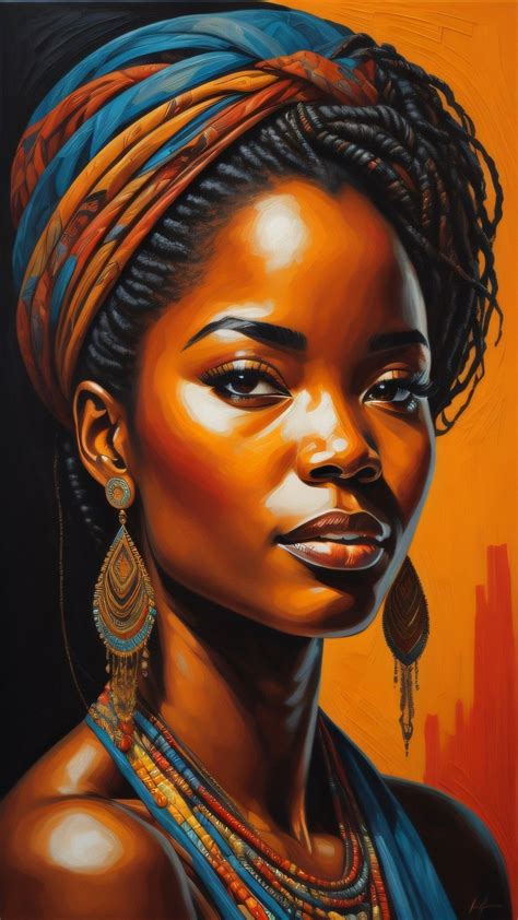 African Lady Painting Acrylic African Art Paintings Painting Art