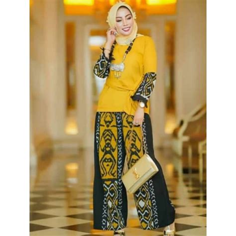 Jual Pakaian Tenun Model Setelan Tunik Rok Span Outer Kain Tenun Ikat