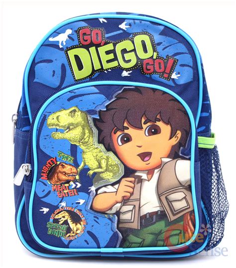 Go Diego Go w/Dinosaur School Backpack-Toddler 10" Bag | eBay