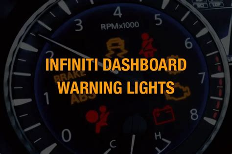 Infiniti Dashboard Warning Lights