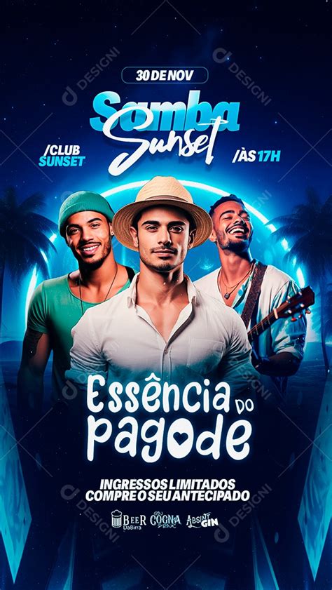 Story Flyer Samba Sunset Ess Ncia Do Pagode Social Media Psd Edit Vel