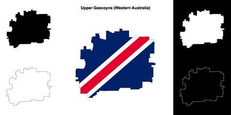 Upper Gascoyne blank outline map set 44158525 Vector Art at Vecteezy