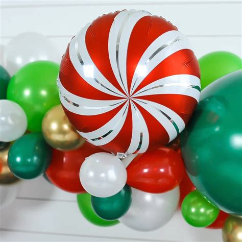 Candy Cane Balloon 18 Peppermint Balloon Onederland Etsy