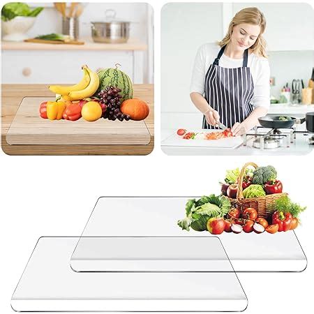 Acrylic Cutting Boards For Kitchen Counter With Lip Clear Cutting