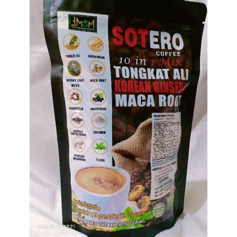 SOTERO COFFEE 10 In 1 Mix TONGKAT Ali KOREAN Ginseng Maca Root With