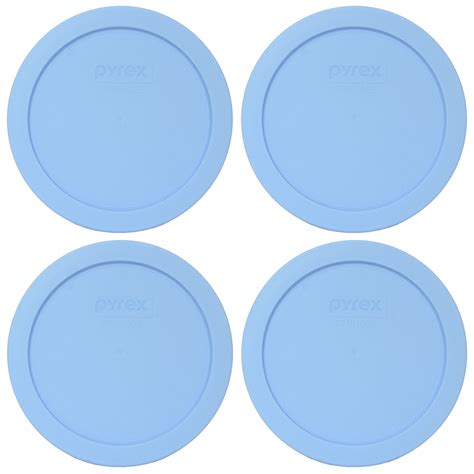 Pyrex 7201 Pc Blue Cornflower Plastic Storage Replacement Lid Cover 4 Pack