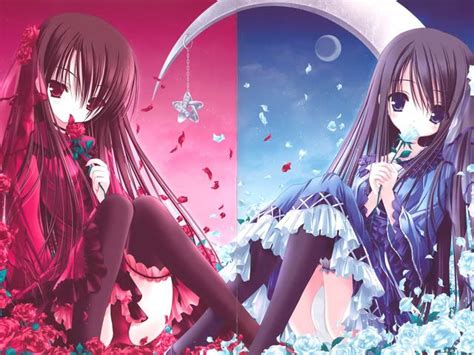 Anime Twins Opposites Girls