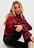 Joe Browns Boho Fluted Sleeve Fair Isle Knit Jumper Kaleidoscope