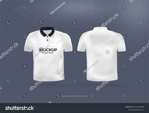 White Polo Tshirt Mockup Front Back Stock Illustration 2173244189 ...