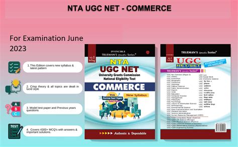 Buy Trueman S Nta Ugc Net Commerce Covers Mcq S With Answers