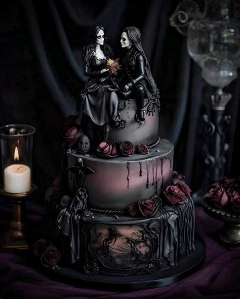 Goth Cake Gothic Wedding Cake Halloween Wedding Cakes Skull Wedding