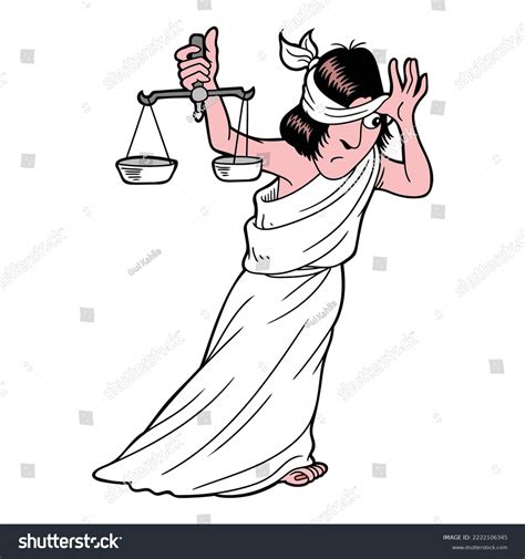 Cartoon Unfair Justice Hand Draw Vector Stock Vector (Royalty Free) 2222106345 | Shutterstock