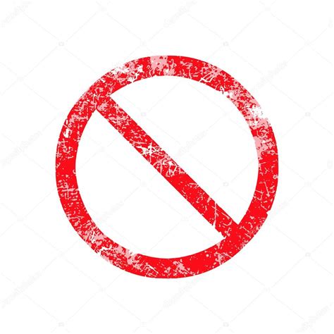 Not Allowed Sign Red Grunge Rubber Stamp Vector Illustration Stock