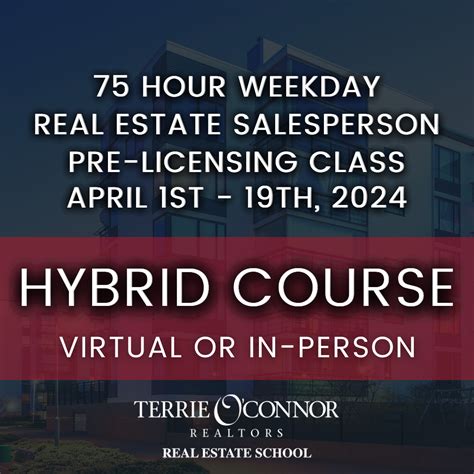 Virtual Or In Person Real Estate Pre Licensing Class April St Th