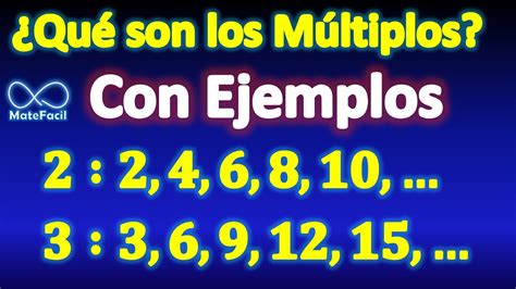 Qué son los múltiplos Explicación Facilísima y ejemplos YouTube