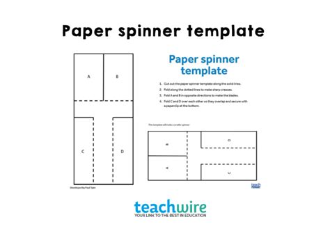 Paper Spinner Science Investigation Template Ks Teachwire