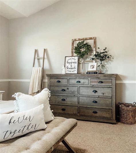 Driftwood Gray Bedroom Dresser With Farmhouse Décor - Soul & Lane