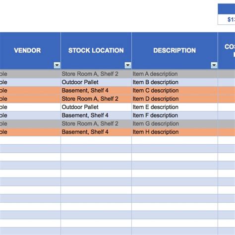 Basic Stock Control Spreadsheet for Free Excel Inventory Templates With ...