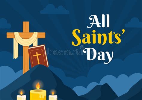 All Saints Day Vector Illustration On 1st November With For The All Souls Remembrance