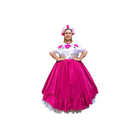 Traditional Mexican Pink Handmade Double Skirt