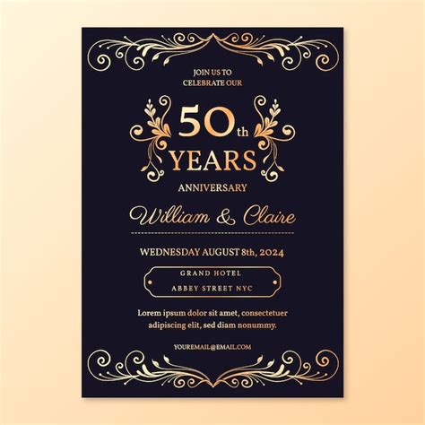 Black And Gold Bokeh 50th Birthday Invitation Templates By 45 Off