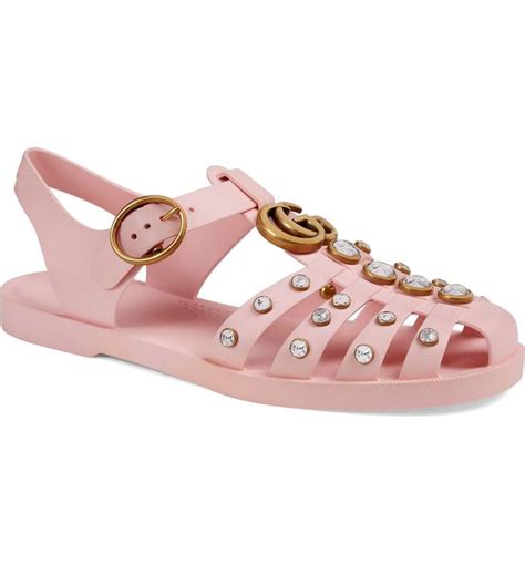 Gucci Marmont Crystal Embellished Fisherman Sandal Nordstrom