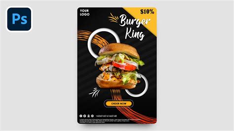 Cara Buat Poster Makanan Di Photoshop Tutorial Photoshop Youtube