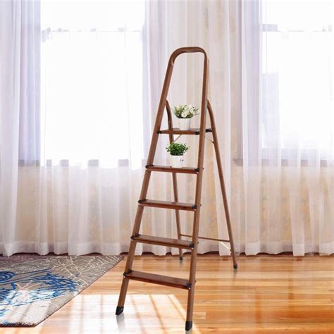 Tcbosik Step Ladder Aluminum Folding Ladder Anti Slip Max Lbs