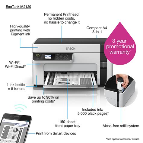 Epson EcoTank ET-M2120 A4 Mono Multifunction Inkjet Printer - C11CJ18401BY