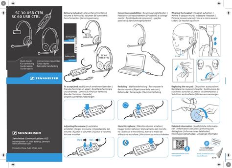 Sennheiser Sc 60 Usb Ctrl Quick Manual Pdf Download Manualslib