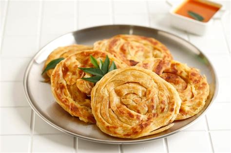 Roti Canai O Pan Plano Paratha Conocido Como Roti Maryam En Indonesia